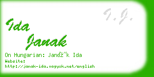 ida janak business card